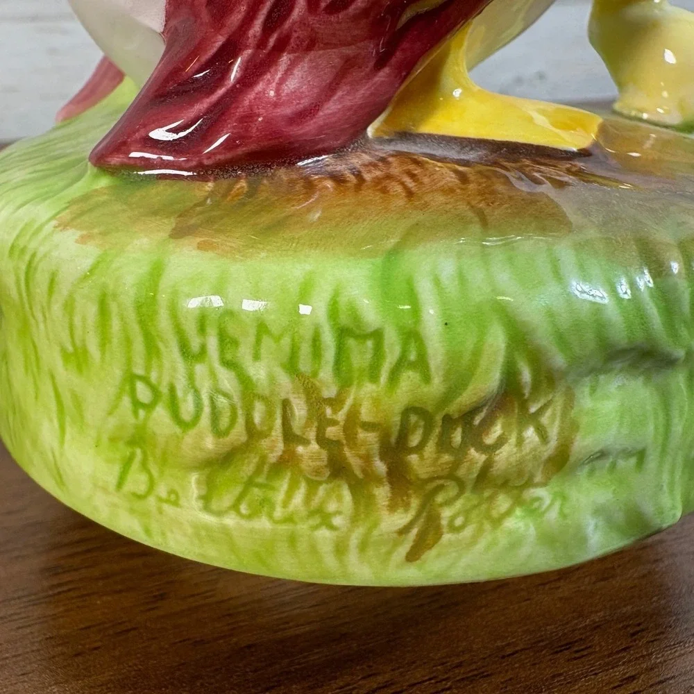 Vintage Schmid Beatrix Potter Jemima Puddle Duck Revolving Music Box, Carpenters